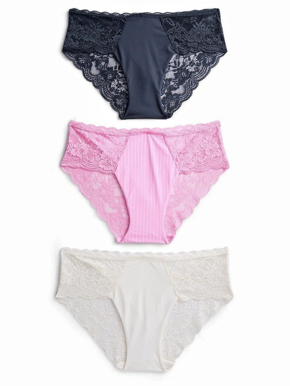 Joyspun Micro and Lace Hipster 3-Pack Lace Hipster Panties XXXL NWT